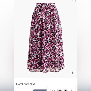 J.Crew factory floral midi skirt